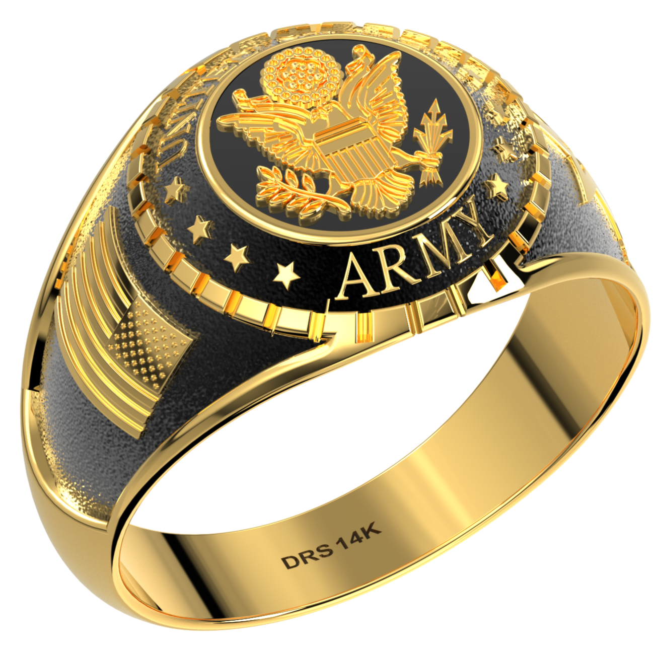 Gold military rings discount