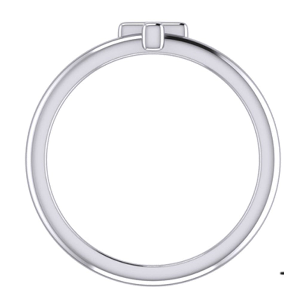 Ladies 925 Sterling Silver or Two Tone Cross Ring - US Jewels