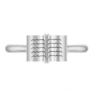 Ladies 925 Sterling Silver or Two Tone Holy Bible Ring - US Jewels