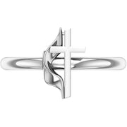 Ladies 925 Sterling Silver or Two Tone Methodist Cross Ring - US Jewels