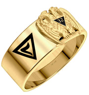 14k White or Yellow Gold Scottish Rite 32nd Degree Masonic Ring - US Jewels