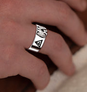 925 Sterling Silver & 14K Scottish Rite 32nd Degree Masonic Ring - US Jewels