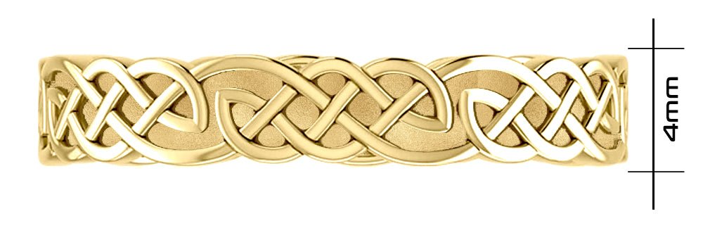 Ladies 14K Yellow Gold Celtic Love Knot Ring - US Jewels
