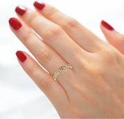 Ladies 14K Yellow Gold Celtic Love Knot Ring - US Jewels