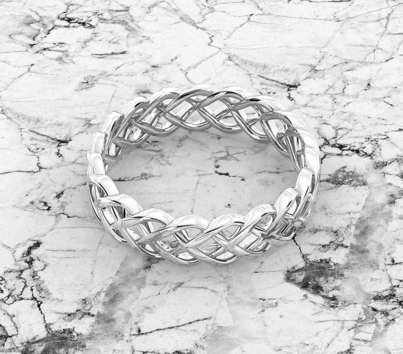 Ladies 925 Sterling Silver Celtic Love Knot Ring, 4mm - US Jewels