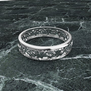 Ladies 925 Sterling Silver Celtic Love Knot Ring, 6mm - US Jewels