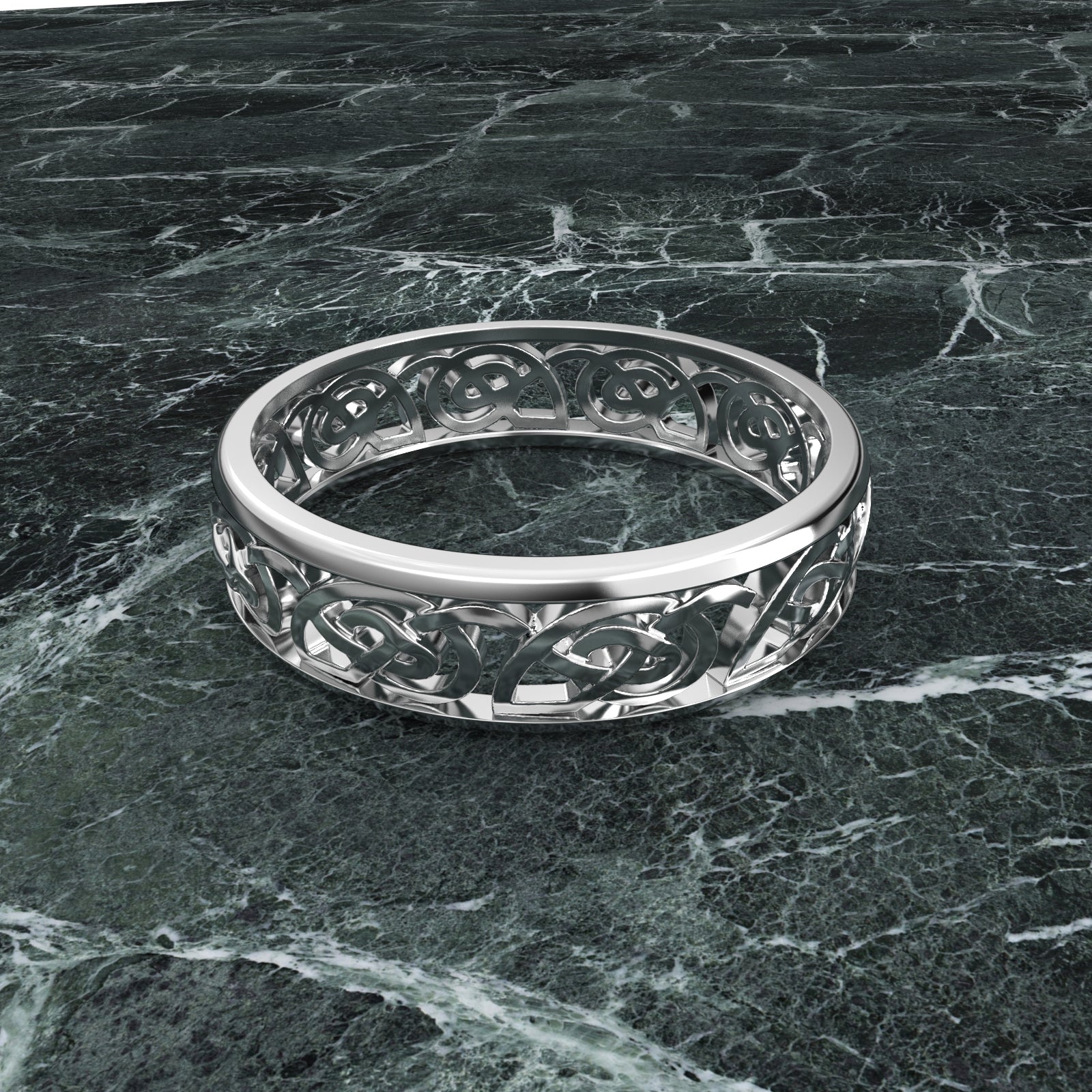 Ladies 925 Sterling Silver Celtic Love Knot Ring, 6mm - US Jewels