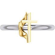 Ladies 925 Sterling Silver or Two Tone Methodist Cross Ring - US Jewels