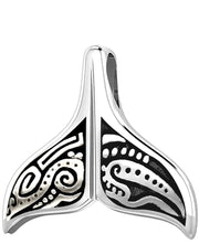 Ladies 925 Sterling Silver Tribal Whale Tail Pendant Necklace - US Jewels