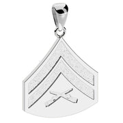 Men's 10k or 14k Yellow or White Gold Corporal US Marine Corps Pendant - US Jewels