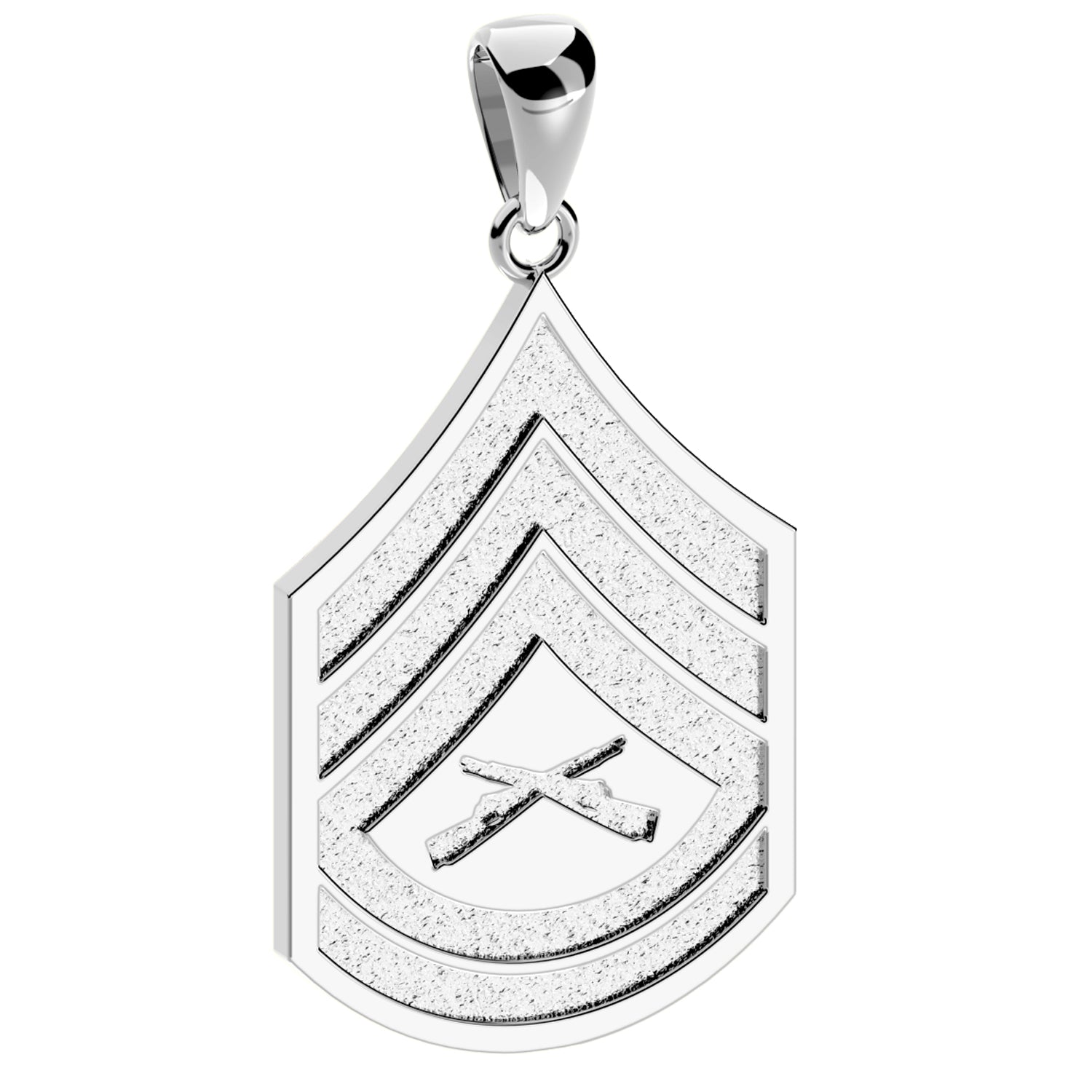 Men's 10k or 14k Yellow or White Gold Gunnery Sergeant US Marine Corps Pendant - US Jewels