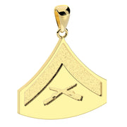 Men's 10k or 14k Yellow or White Gold Lance Corporal US Marine Corps Pendant - US Jewels
