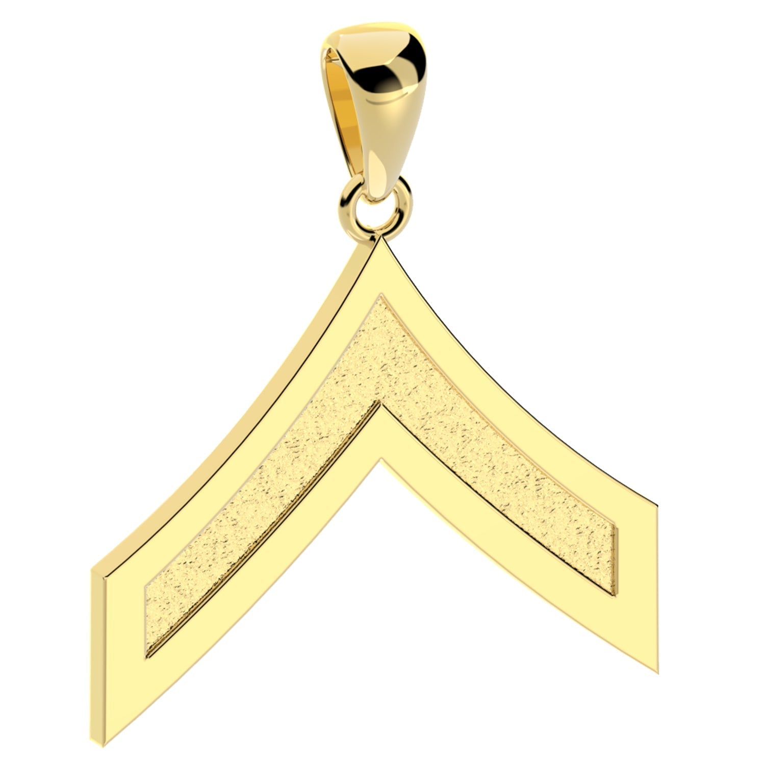 Men's 10k or 14k Yellow or White Gold Private First Class US Marine Corps Pendant - US Jewels