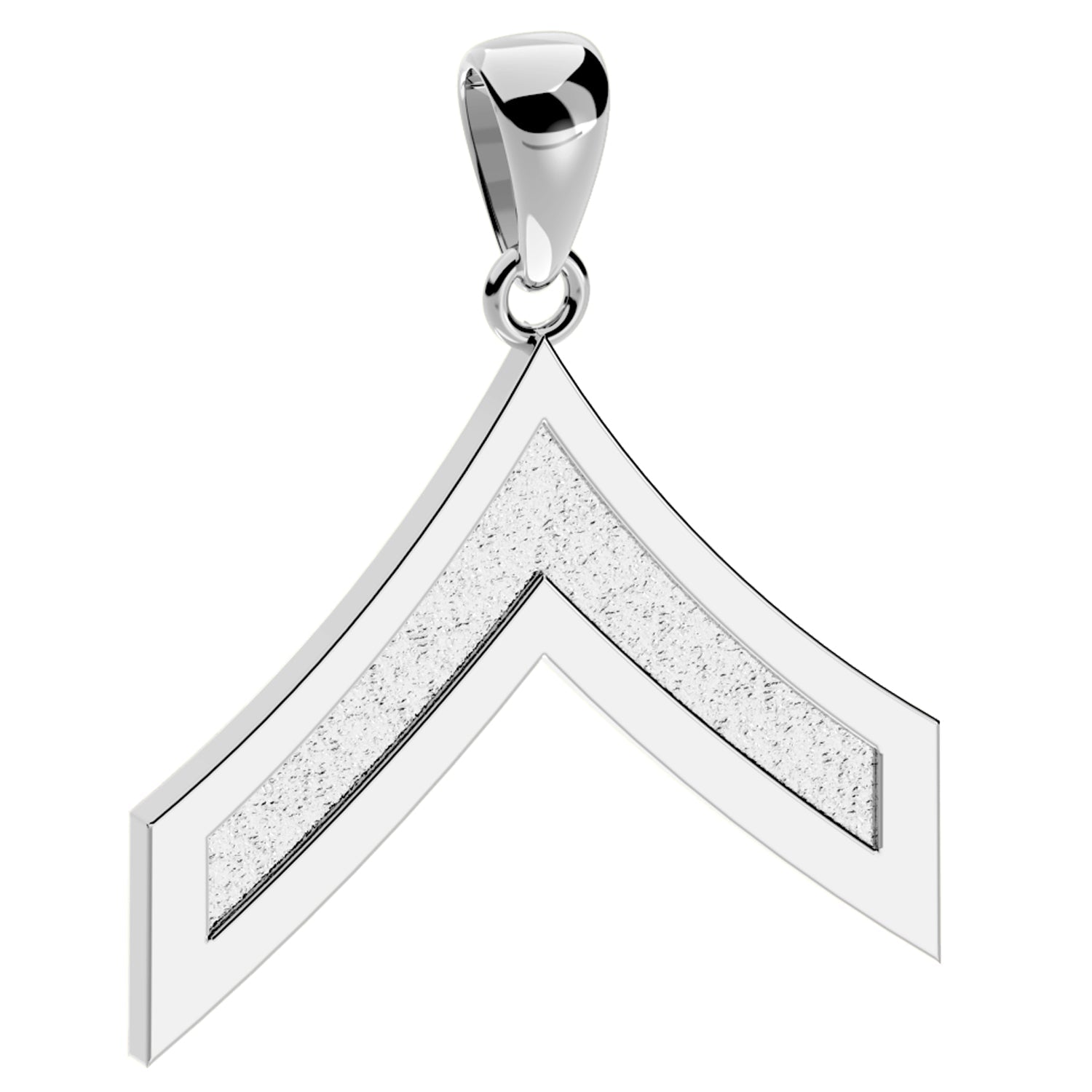 Men's 10k or 14k Yellow or White Gold Private First Class US Marine Corps Pendant - US Jewels