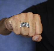 Men's 10mm 925 Sterling Silver Irish Celtic Endless Knot Ring Band - US Jewels