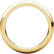 Men's 14k Yellow Gold 3mm Half Round Groom Wedding Band Ring - US Jewels