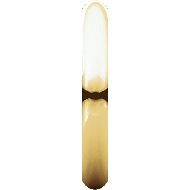 Men's 14k Yellow Gold 3mm Half Round Groom Wedding Band Ring - US Jewels