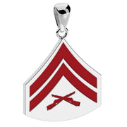 Men's 925 Sterling Silver Corporal US Marine Corps Pendant - US Jewels