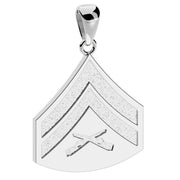 Men's 925 Sterling Silver Corporal US Marine Corps Pendant - US Jewels