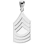 Men's 925 Sterling Silver Master Sergeant US Army Pendant - US Jewels