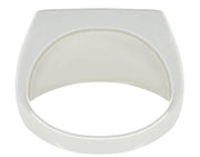 Men's 925 Sterling Silver Solid Back Black Onyx Ring with Diamonds - US Jewels