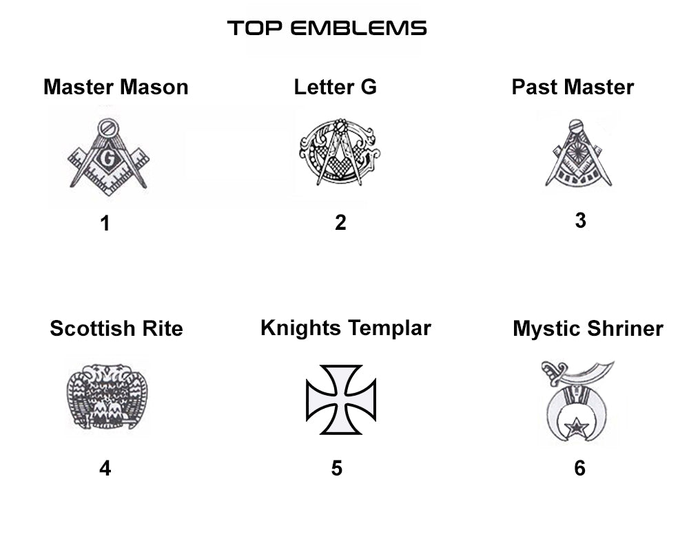 Men's Customizable 925 Sterling Silver Masonic Solid Back Ring - US Jewels