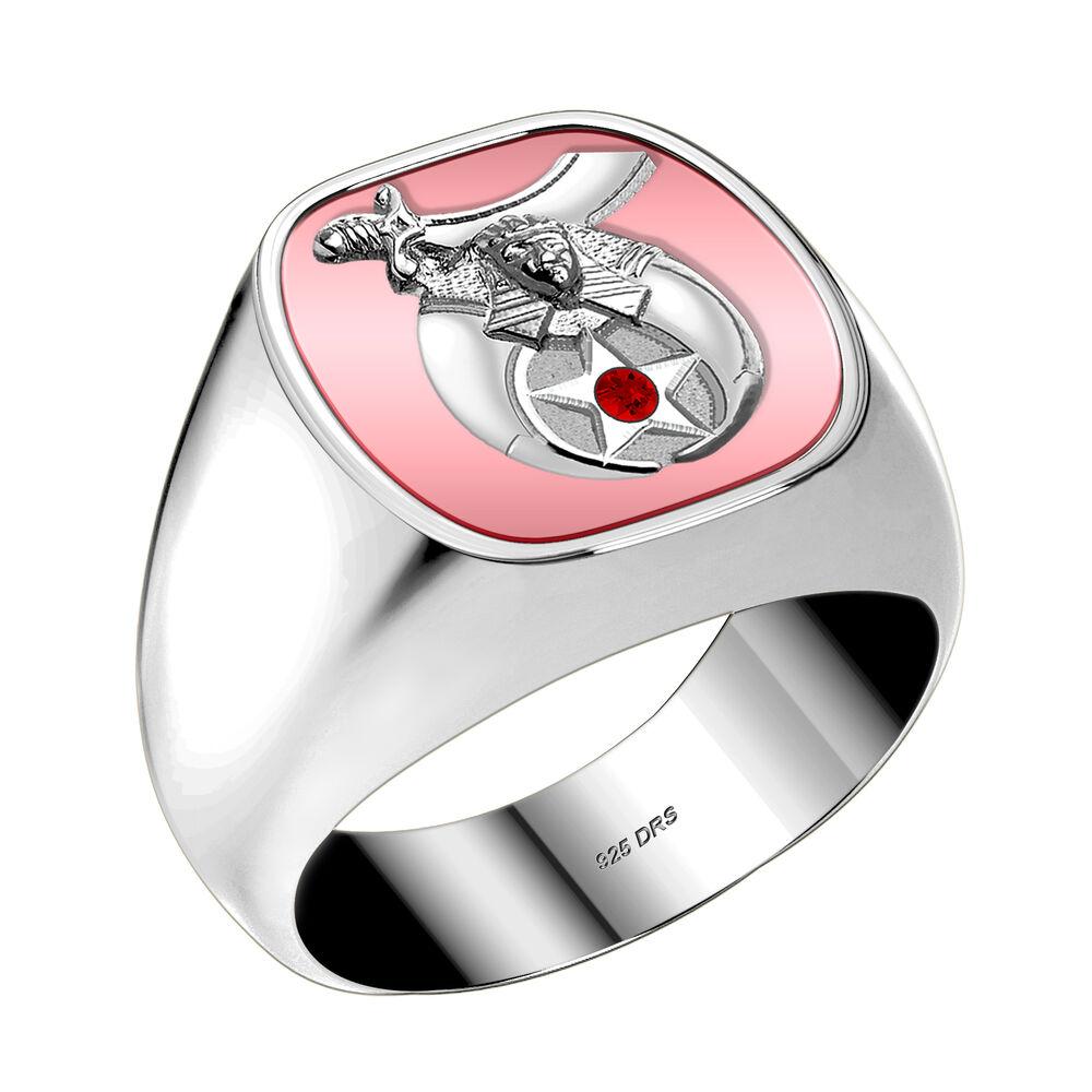 Men's Customizable Solid Back 925 Sterling Silver Masonic Ring - US Jewels