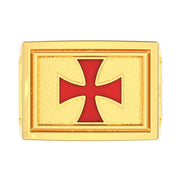 Men's Heavy Solid 10K or 14K Yellow Gold Knights Templar Ring Band - US Jewels