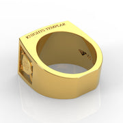Men's Heavy Solid 10K or 14K Yellow Gold Knights Templar Ring Band - US Jewels