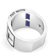 Men's Heavy Solid 10K or 14K Yellow Gold or White Gold Freemason Past Master Ring Band - US Jewels