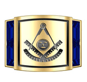 Men's Heavy Solid 10K or 14K Yellow Gold or White Gold Freemason Past Master Ring Band - US Jewels