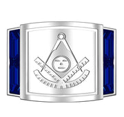 Men's Heavy Solid 10K or 14K Yellow Gold or White Gold Freemason Past Master Ring Band - US Jewels