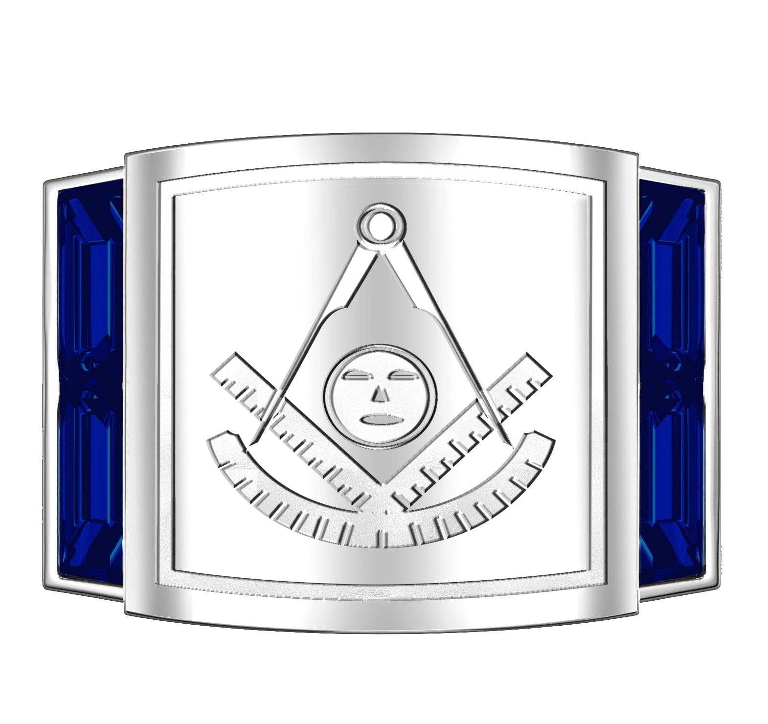 Men's Heavy Solid 10K or 14K Yellow Gold or White Gold Freemason Past Master Ring Band - US Jewels