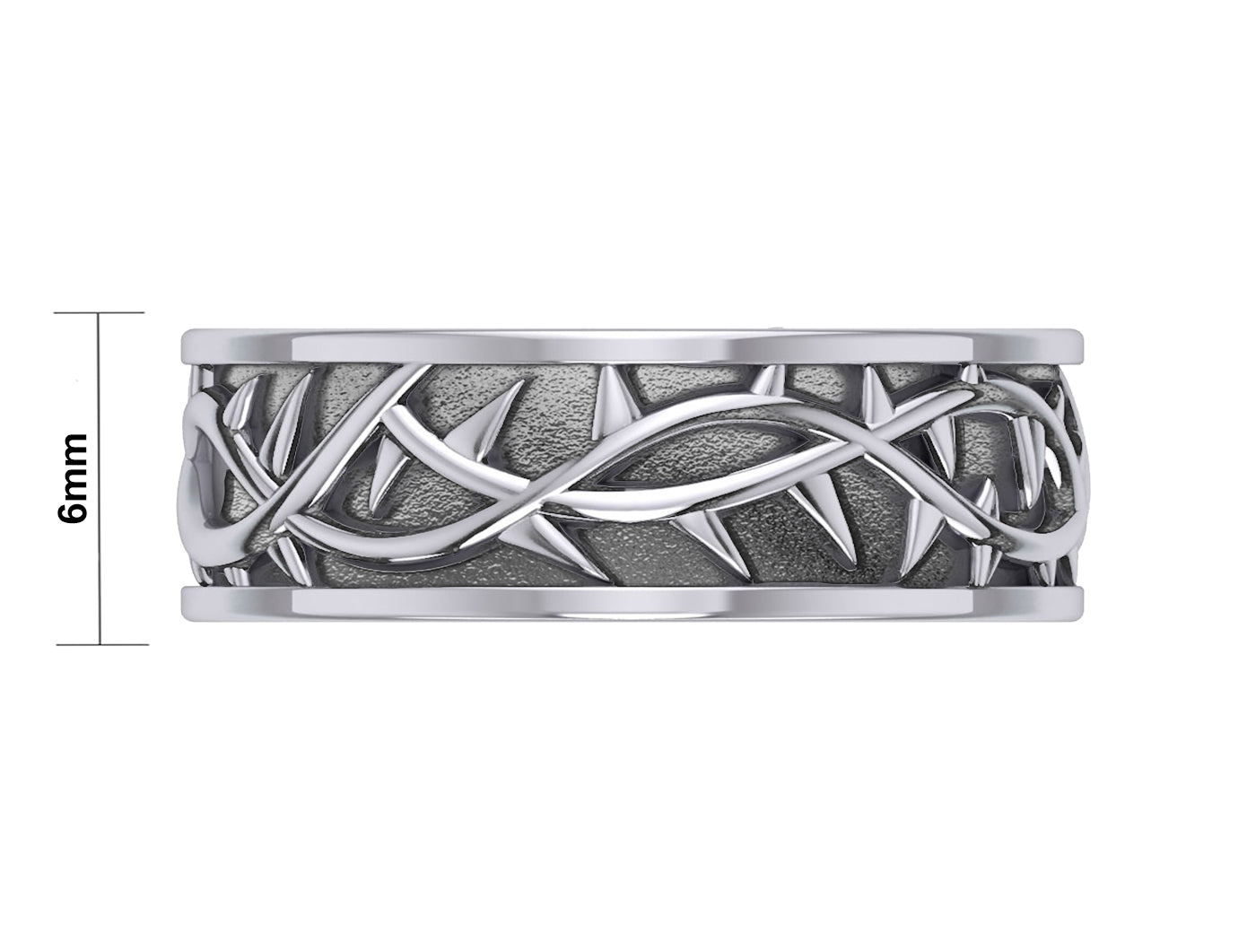 New Ladies 925 Sterling Silver Crown of Thorns Ring - US Jewels