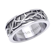 New Ladies 925 Sterling Silver Crown of Thorns Ring - US Jewels