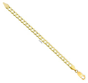 Solid 14K Yellow Gold Prime Link Curb Bracelet - US Jewels