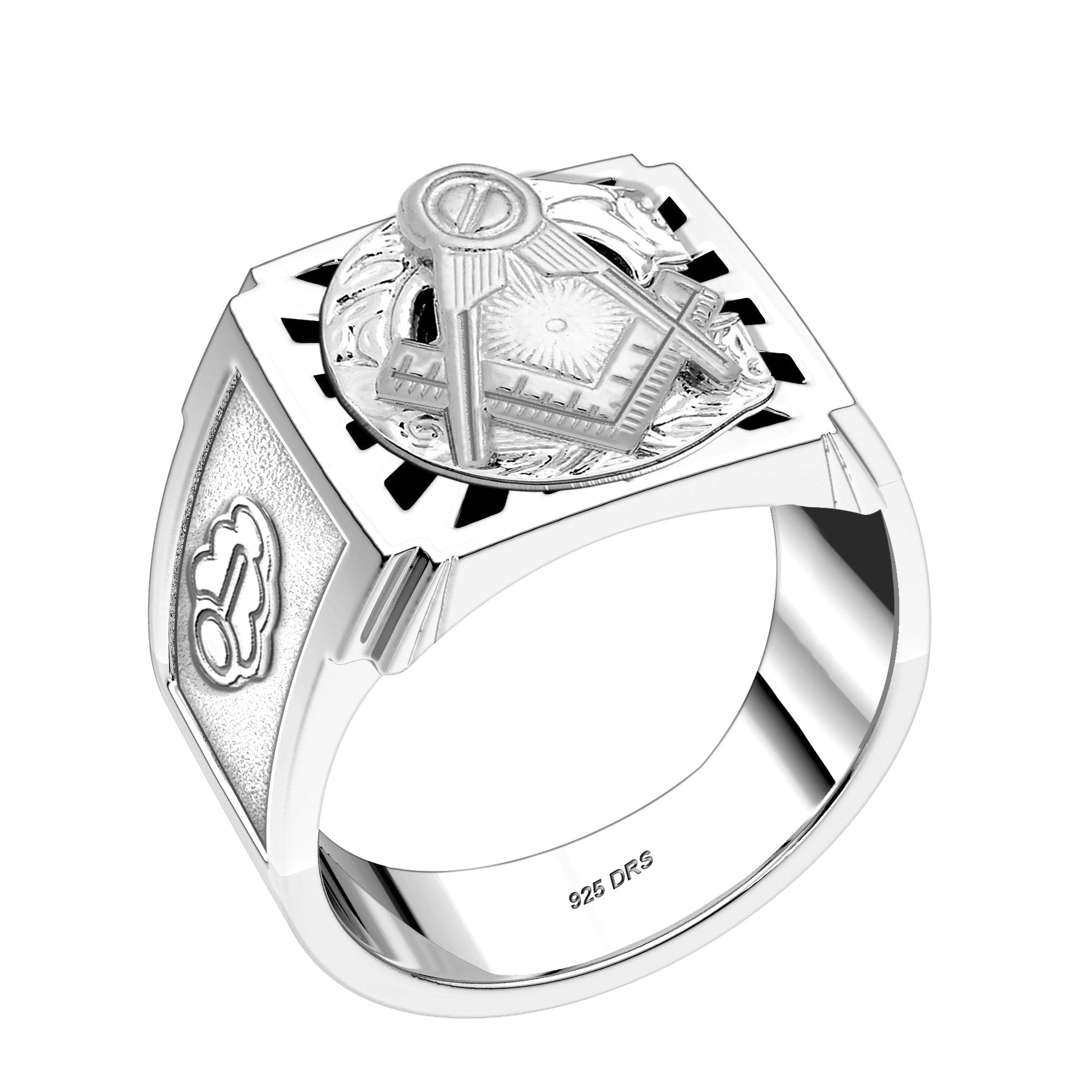 US Jewels Masonic Customizable Men's 10k or 14k Yellow Gold & White Gold Masonic Rings - US Jewels