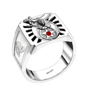 US Jewels Masonic Customizable Men's 10k or 14k Yellow Gold & White Gold Masonic Rings - US Jewels