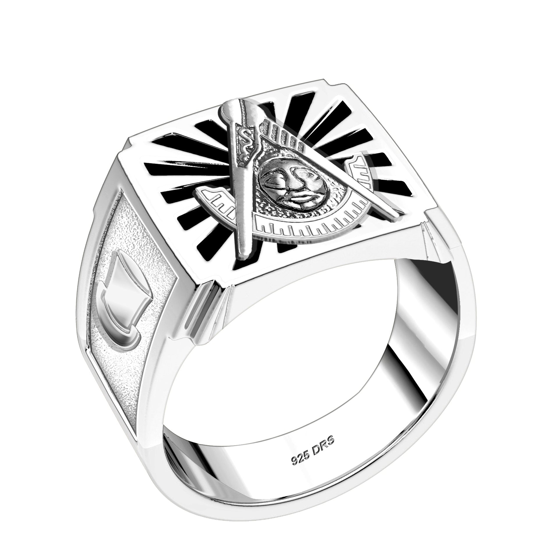 US Jewels Masonic Customizable Men's 10k or 14k Yellow Gold & White Gold Masonic Rings - US Jewels