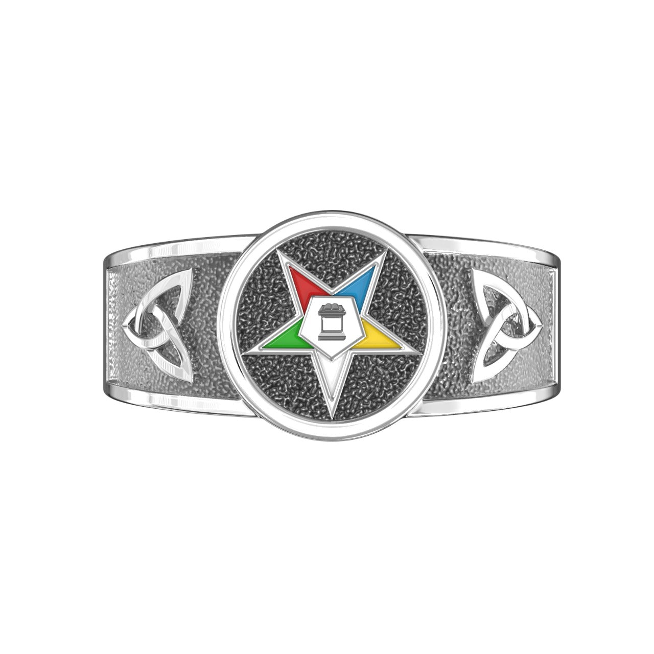 US Jewels Masonic Ladies 925 Sterling Silver 8mm Eastern Star Ring - US Jewels