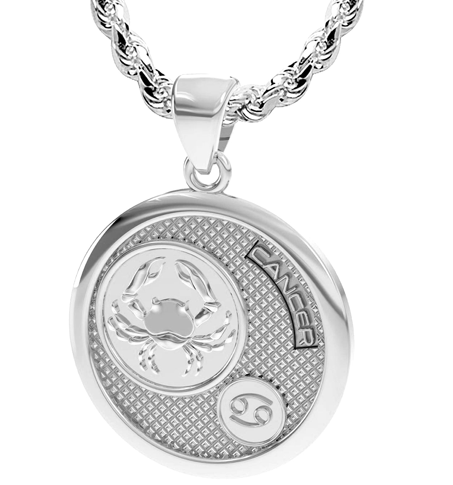 925 Silver necklace – chain and zodiac sign CANCER