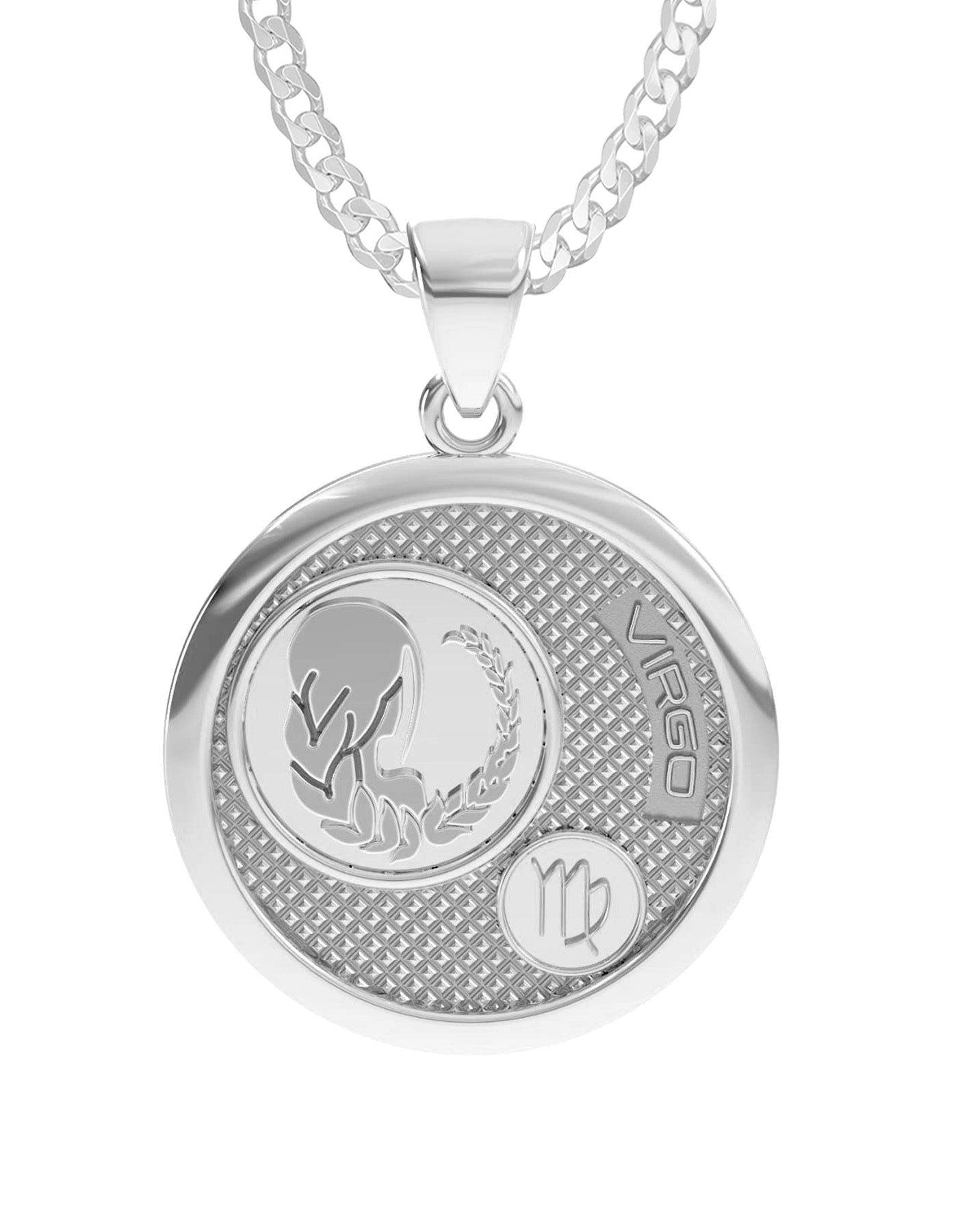 Engraved Silver Heart Necklace - Astrology Virgo Girl - Lizzy Pritty Arts