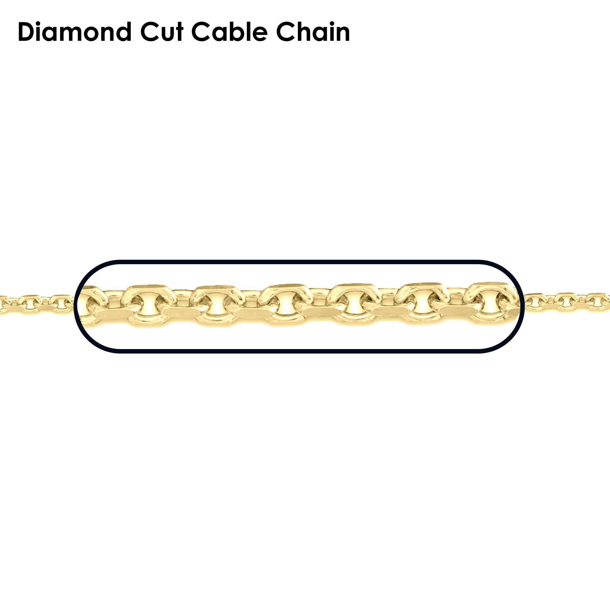 14K Solid Gold Diamond Cut Cable Link Unfinished Chain, Solid 14K Yellow Gold Diamond Cut Oval Cable on sale Link Chain, Real Gold Chain, 040RQ1T5