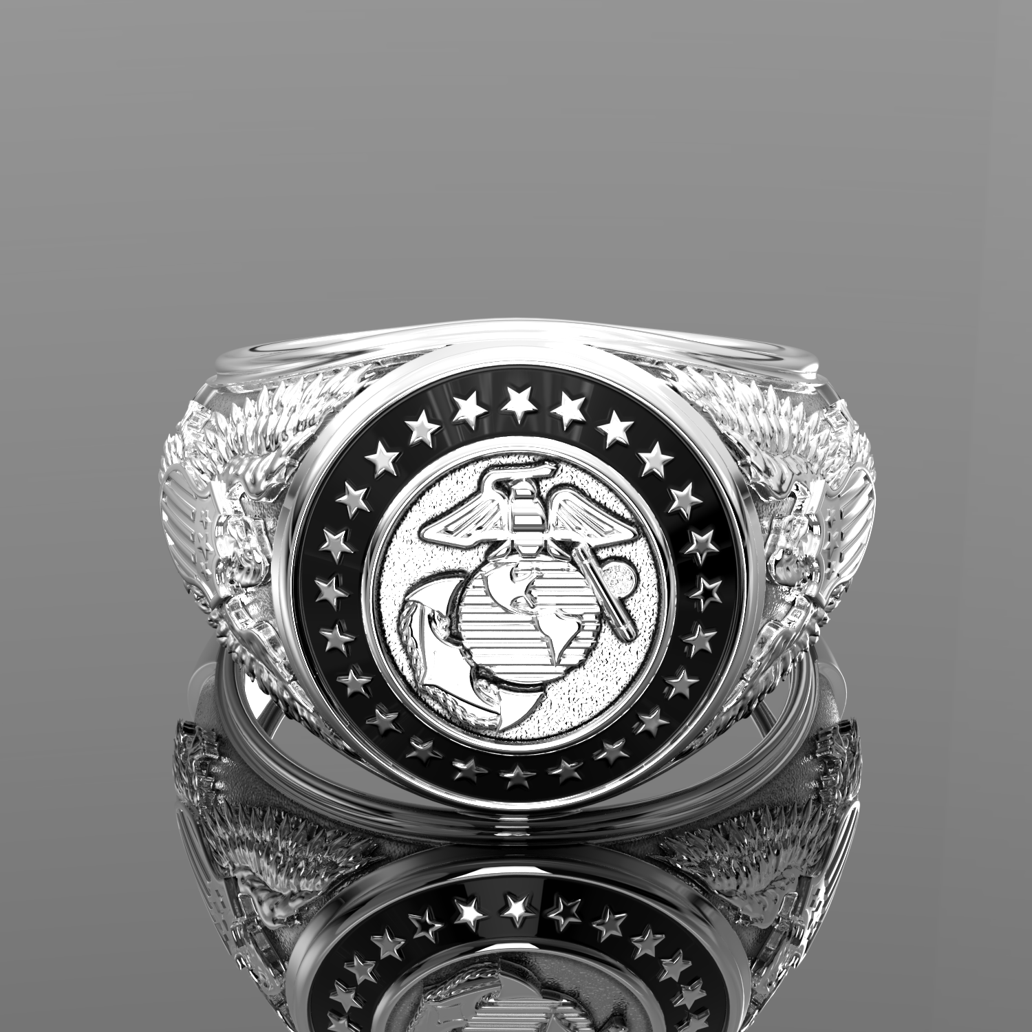 Stainless steel 2025 marine corps rings