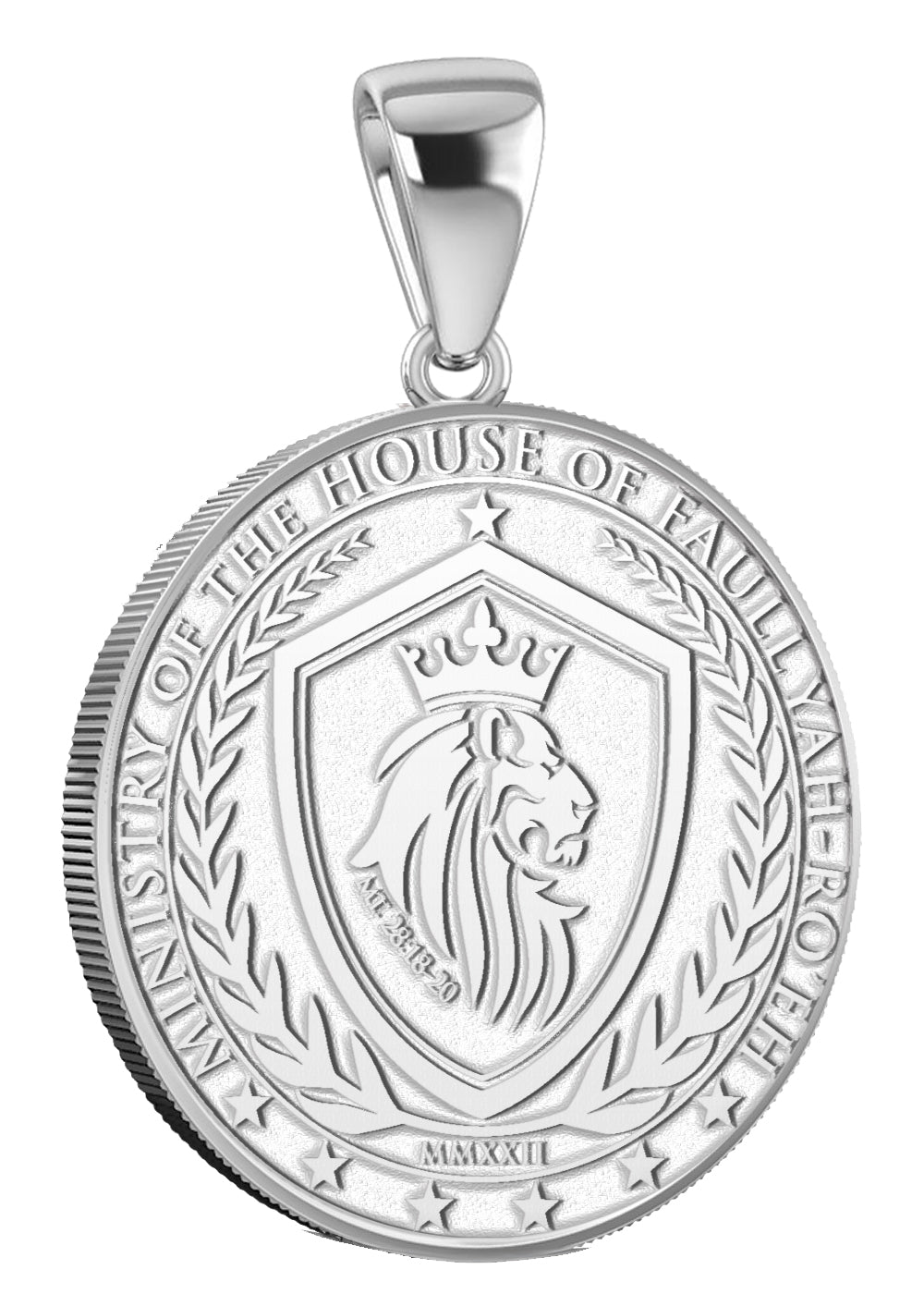 Men's Heavy 925 Sterling Silver Custom Family Crest Pendant
