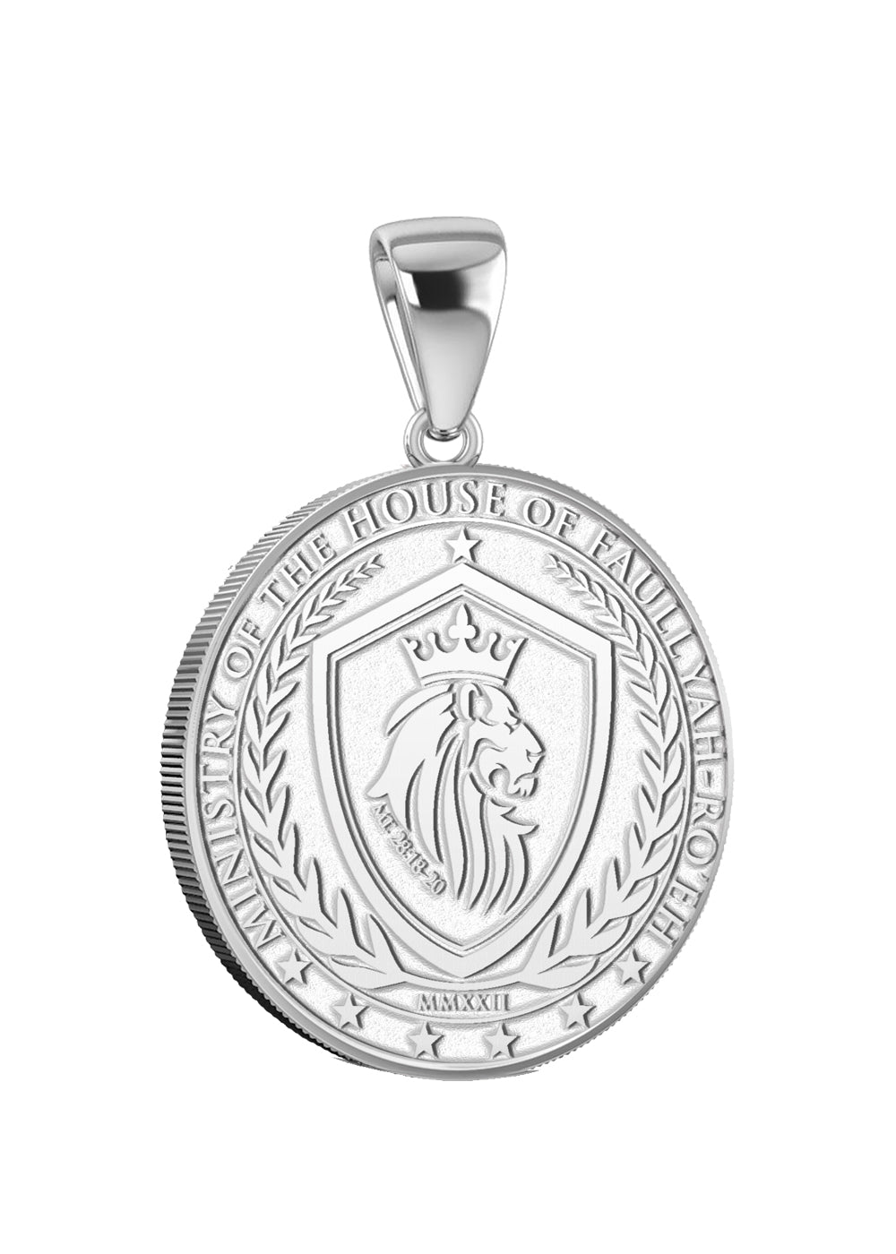 Men's Heavy 925 Sterling Silver Custom Family Crest Pendant