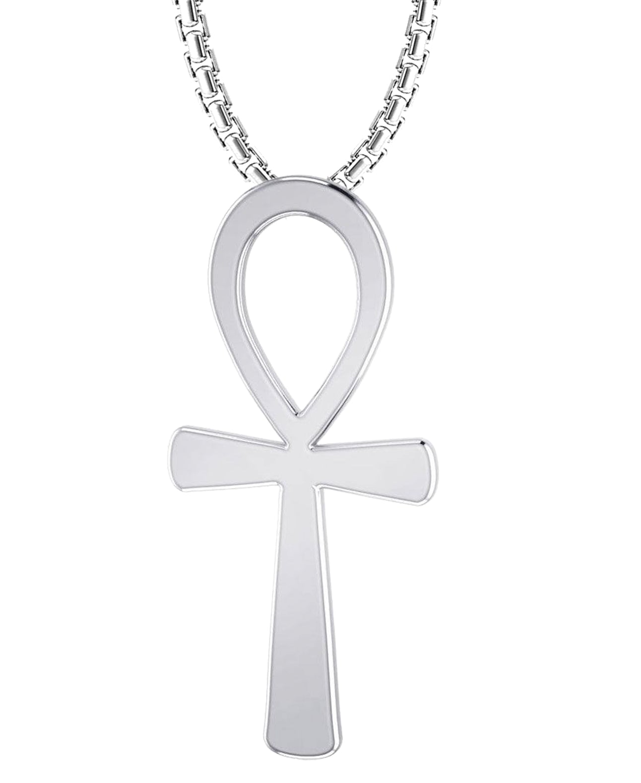 Women's Extra Large Ankh Pendant - Egyptian Symbol in 925 Sterling