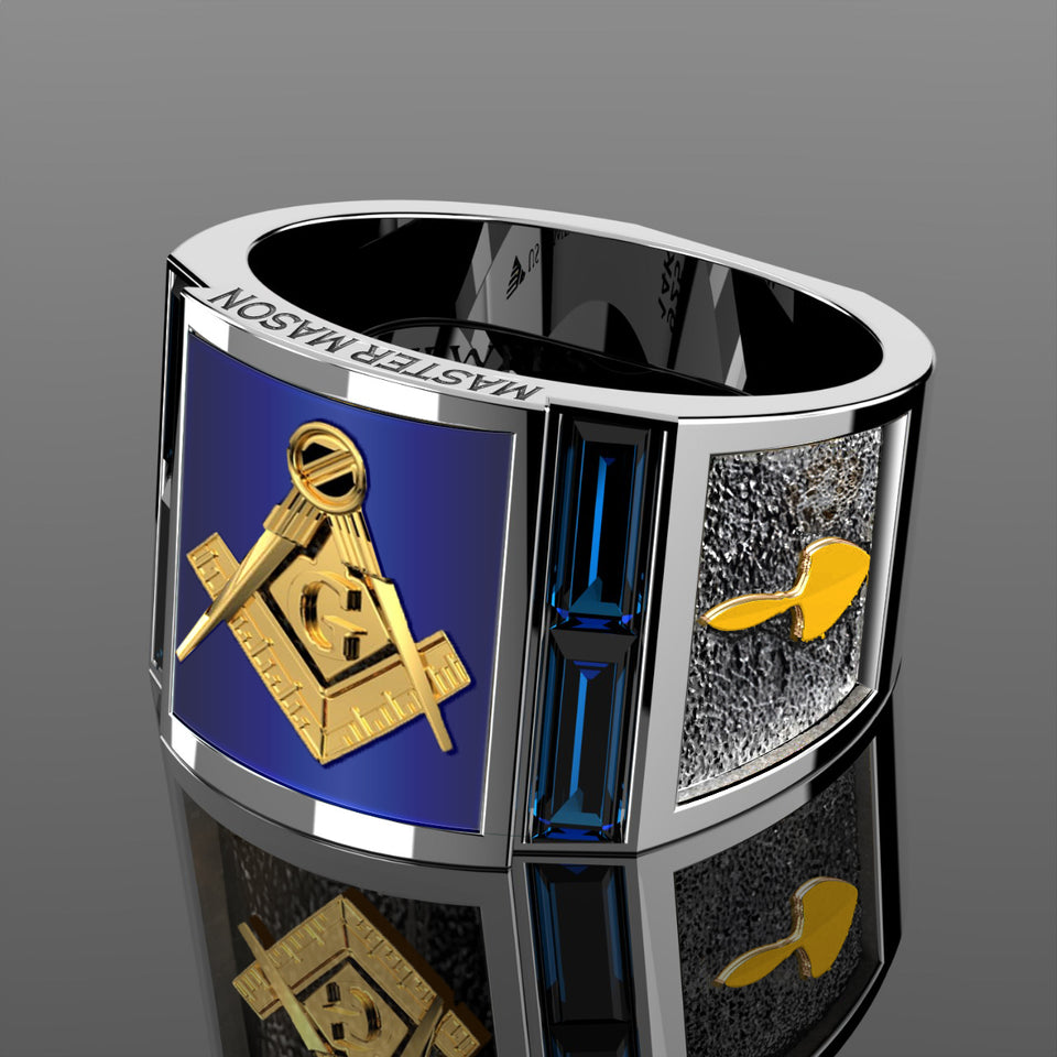 Masonic Rings Ring Bands In Gold or Silver For Men