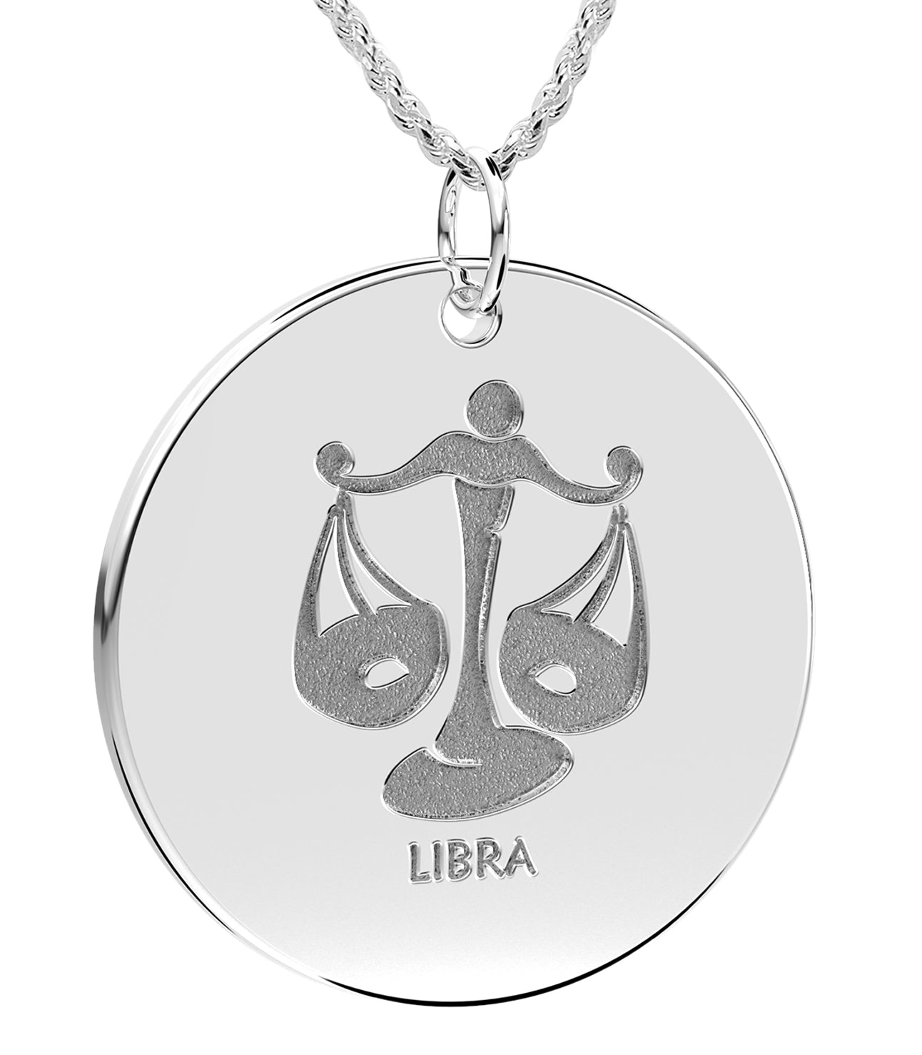 Sterling Silver Zodiac Libra Pendant Necklace