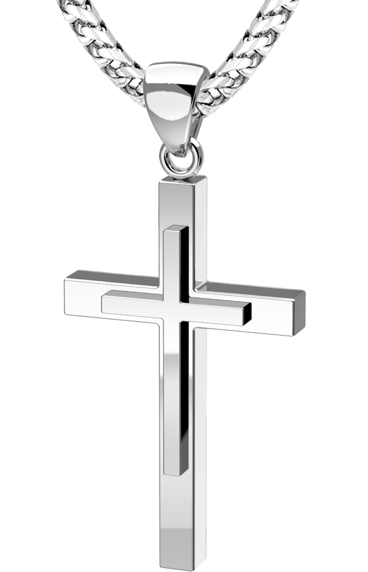 Christian XL Cross Necklace - Cross Pendant Made For Men